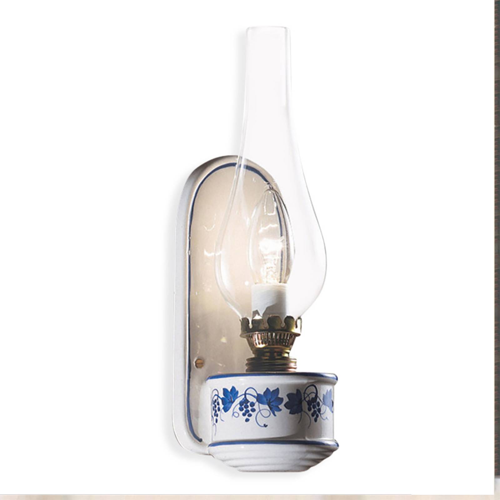 Svítidlo Ferroluce bílá/modrá/transparentní keramika/sklo