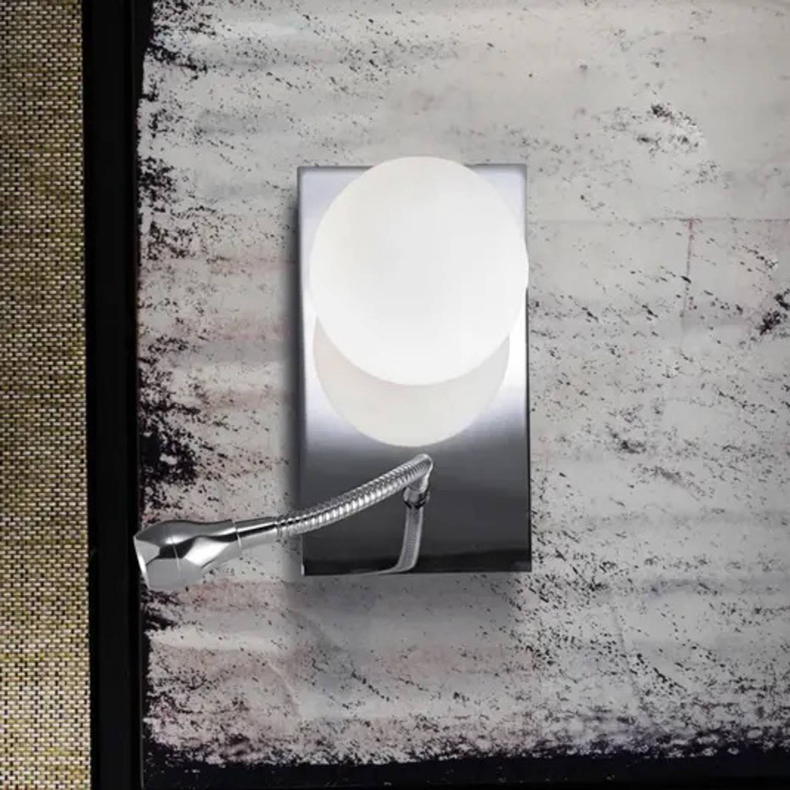 Svítidlo Pujol Iluminación niklová matná/opálová ocel/sklo