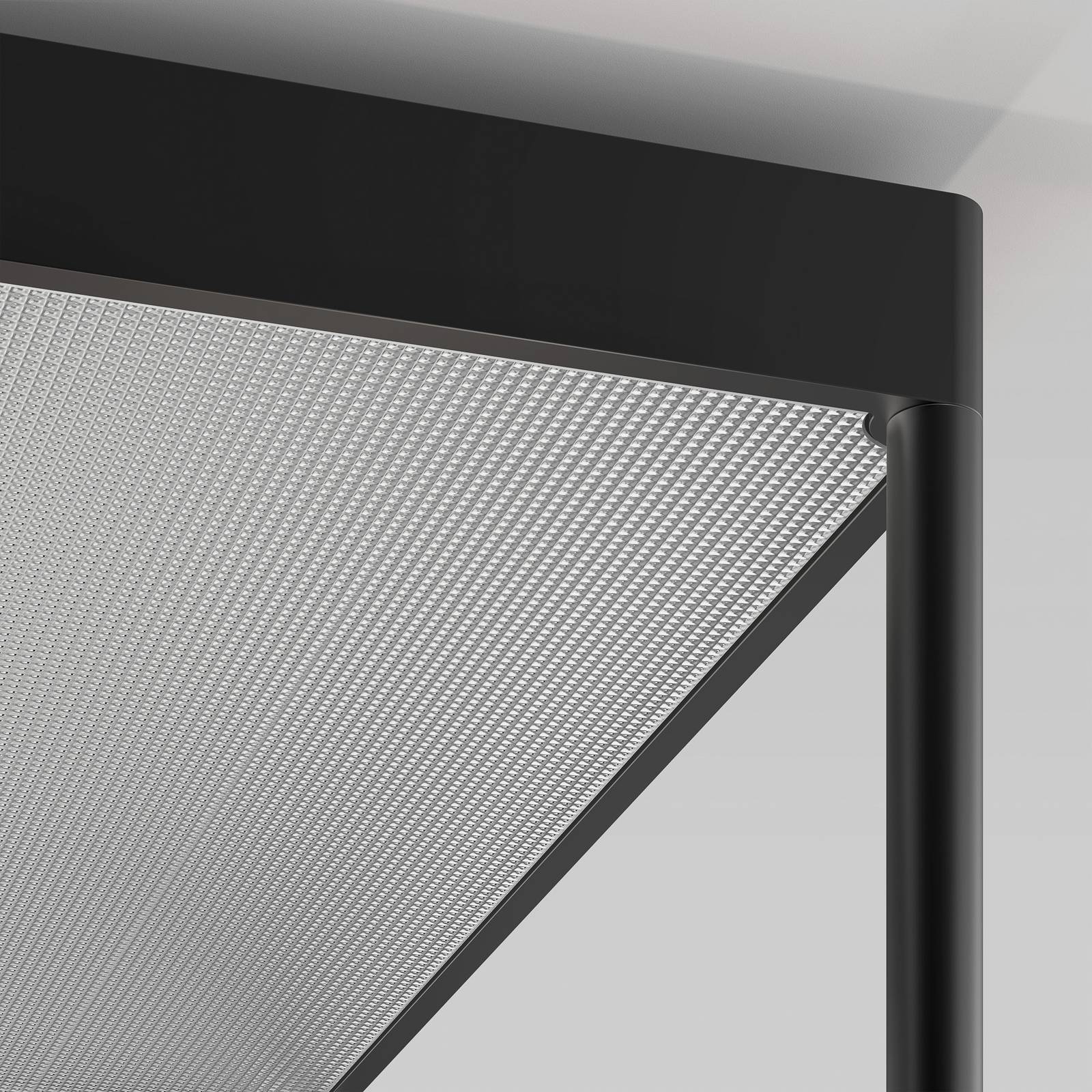 Svítidlo Serien Lighting černá/stříbrná strukturovaná hliník/sklo/plexisklo