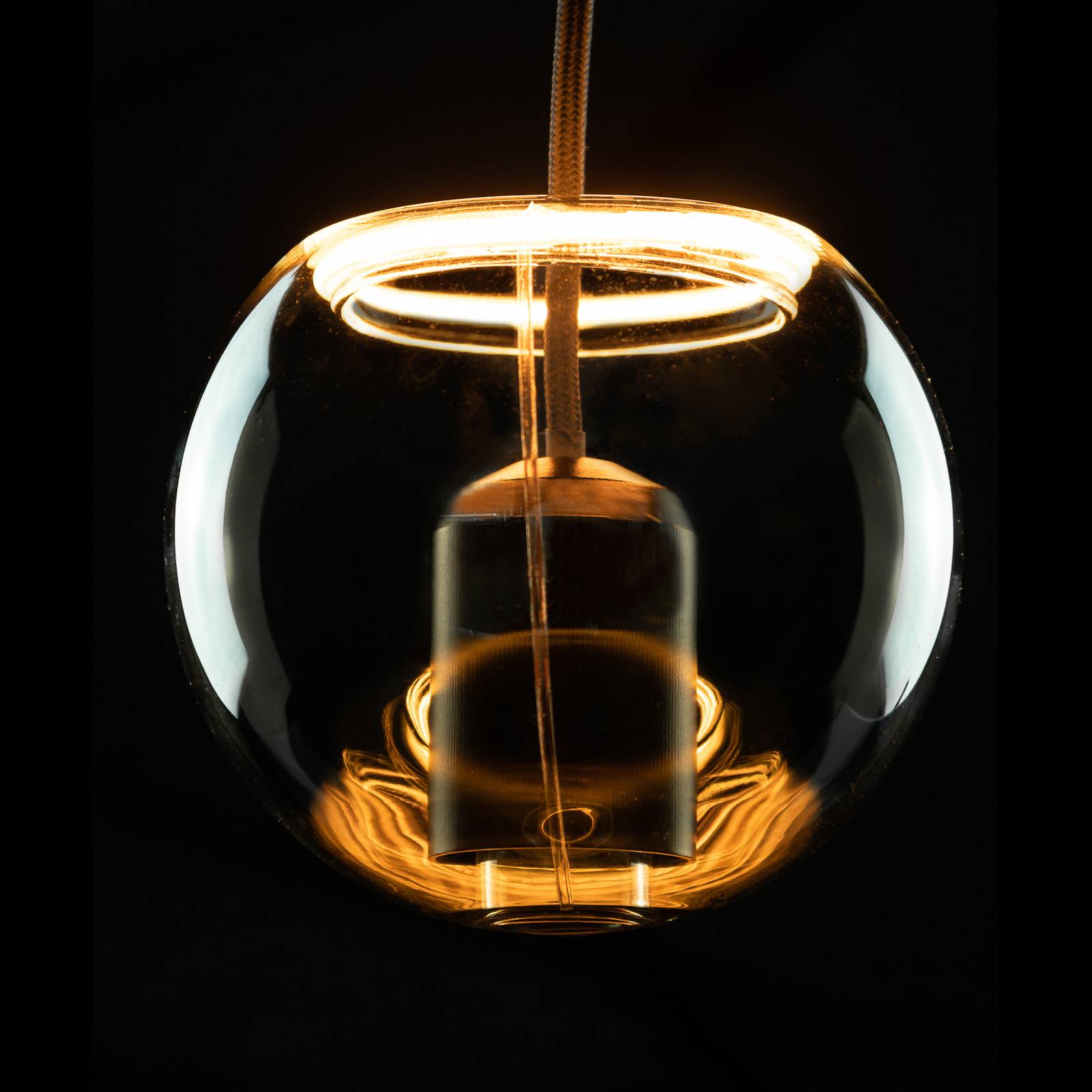 Svítidlo Segula kouřová-transparentní sklo
